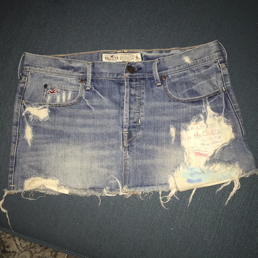 Hollister Destroyed Jean Skirt - Picture 1 of 5